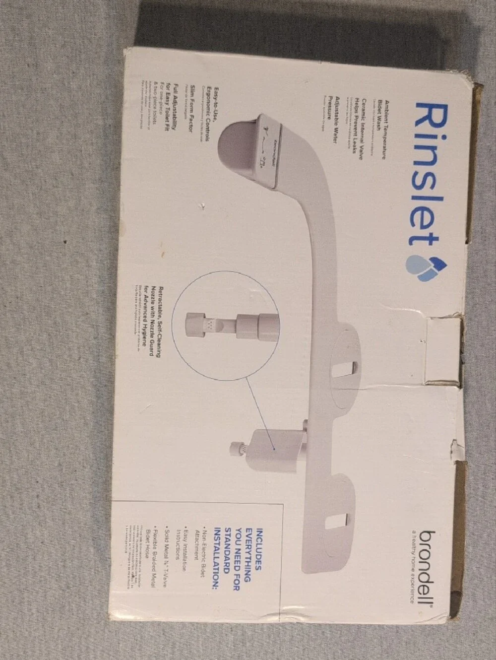 Brandell Rinslet Non-Electric Bidet Attachment in Navy & White